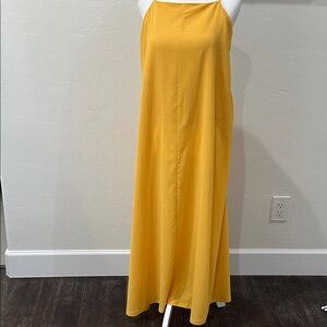 Zara Vibrant Mustard Yellow Maxi Sun Dress